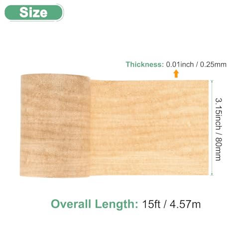 Image of M METERXITY 1-Roll Wood Grain Repair Tape, 3.15in x 15ft Textured Realistic Self-Adhesive Wood Floor Tape Contact Paper for Furniture /Floors /Home [Light Chestnut]