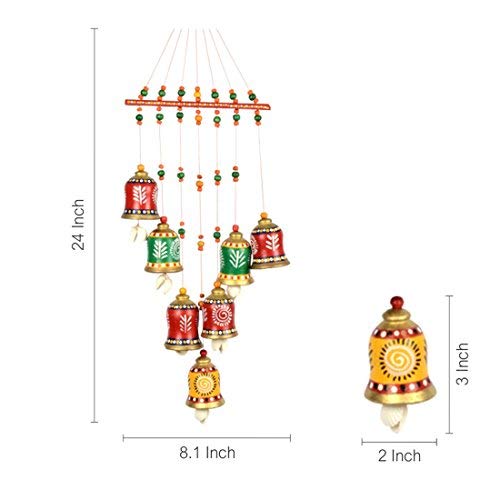 Terre cuite peinte à la main déco maison Risecollection cloche jardin