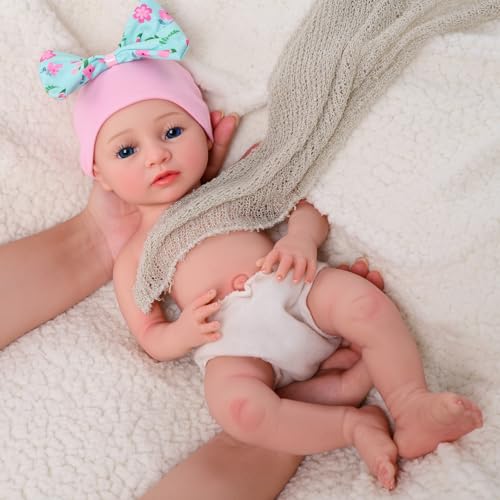Muñeca Reborn Silicone 16 Pulgadas Cuerpo Completo Realista miniatura 1