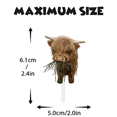 18Pcs Brown Glitter Cow Dessert Cupcake Topper Cheer To Country Western Bull Riding Bull Rider Competition Theme Decor Supplies Baby Shower Boys Girls Birthday Party Decorations #TOP3