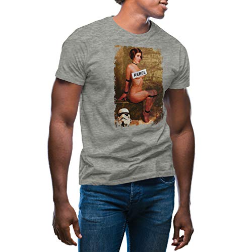 Princess Leia Rebel Men's Grey T-Shirt Size L