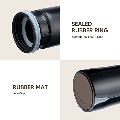 Benfuchen Portable Coffee Maker Stainless Steel Insulated Double Wall Vacuum Car Travel French Press Tea Maker Coffee Pot Outdoor Coffee Mug Cup With Stainless Steel Spoon, 350Ml/12Oz, Red #TOP4