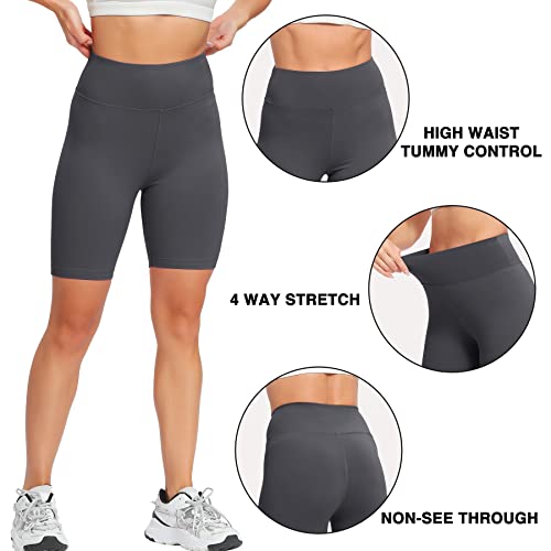 Natural Feelings Buttercloud 4 Pack Biker Shorts for Women-8" High Waist Tummy Control Workout Shorts Athletic Gym Yoga Pants4