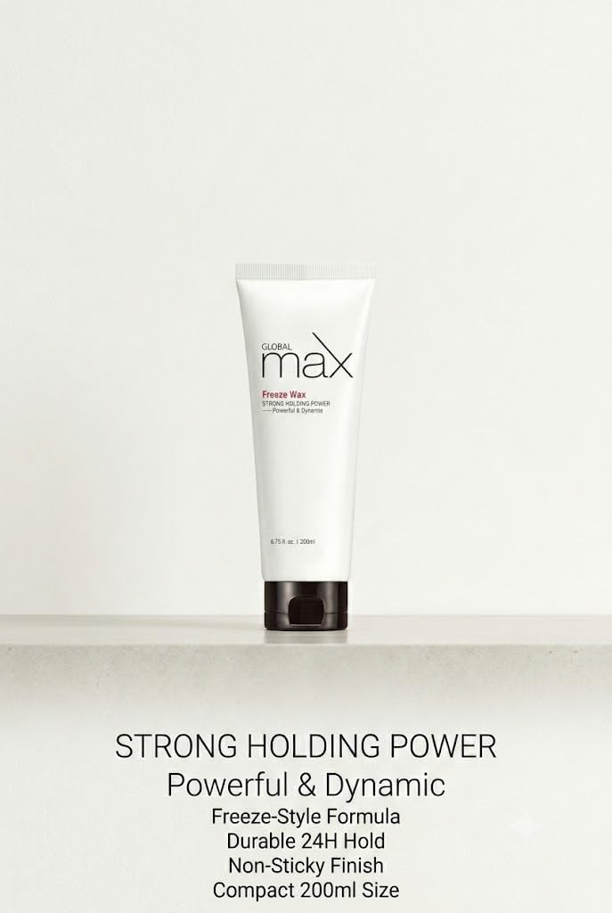 Global Max Freeze Wax wosk do włosów, 200 ml, Strong Hold Hair Wax by Saehan