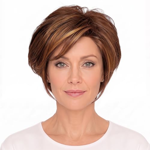 Raquel Welch Women's Face-Framing Short Brown Wig, GO TO STYLE