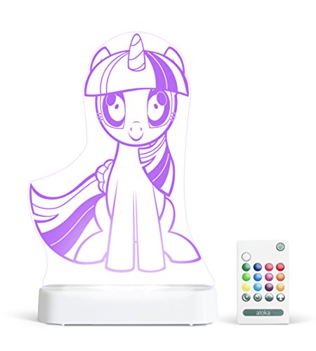 Aloka Twilight Spark My Little Pony Starlight - Color Change 12 Color Pattern LED Decorative Night Light for Kids with Remote