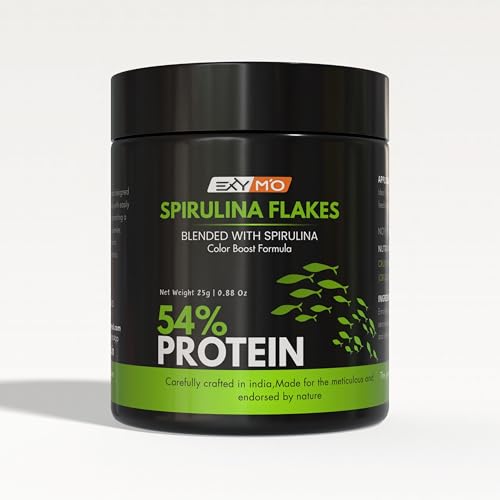 Image of Spirulina Flakes 25g Fish Food with 54% Protein for Guppy,Betta Fish,Guppy Fries,Tetra and All Types of Tropical Fishes