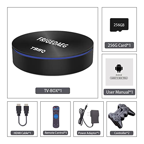 T95Q Retro Game Console, Built-In 60,000+ Classic Games, Emulator Console Compatible With Psp/Ps1/Arcade/Mame, Support 8K Hd Output (256) #TOP5