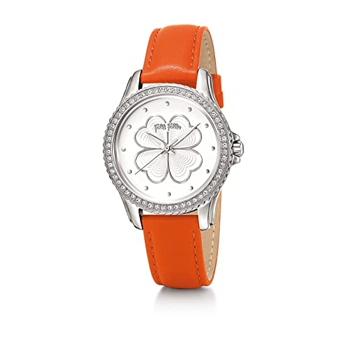 Montre femme Folli Follie WF15A031SPW 35 mm montre à quartz en cuir blanc montre analogique