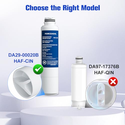 Image of Water Filter Replacement for Samsung HAF-CIN /EXP, DA29-00020A /B, DA29-00020B-1, 46-9101, RF28HMEDBSR, RF263BEAESR, RF263TEAESG, RF4287HARS, Filters 2 Pack