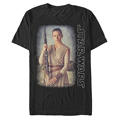 T-shirt Star Wars Rey pour homme coupe confort en coton noir