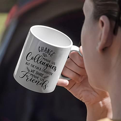 Chance Made Us Colleagues -Coworker Gifts for Women and Men -Leaving Gifts, Office Gifts,Going Away, Birthday, Christmas, Retirement Gifts for Coworker,Work Friends -Funny Ceramic Coffee Mug 11 Oz