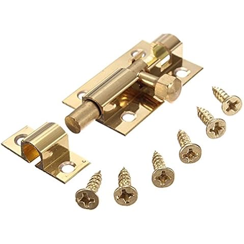 1.5"/35mm Solid Brass Slide Door Bolt Lock Heavy Duty Gate Bolt Security Catch Latch Cover