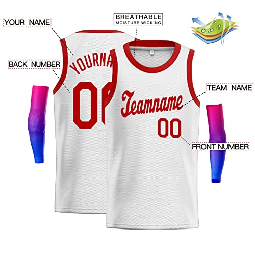 Custom Men Youth Basketball Jersey Printed Or Stitched Personalized Name And Number Athletic Sportswear White #TOP1