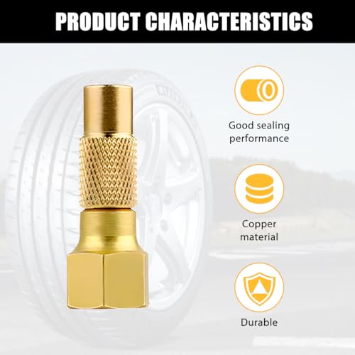 Sandfren Car Air Chuck Twist-on, 2PCS 1/4\" NPT Brass Screw on Vehicle Tire Air Chuck for Tyre Inflator Gauge Compressor Accessories, Heavy Duty Tire Inflator Nozzle, Universal Fit