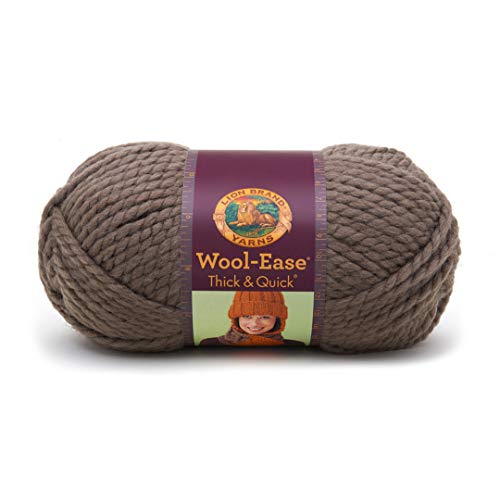 Lion Brand Taupe Wool-Ease Thick & Quick Yarn (122)