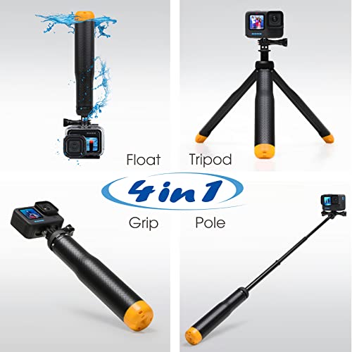 SOONSUN-4-in-1-Floating-Selfie-Stick-for-GoPro-Hero-11-10-9-8-7-6-5-4-3-Session-Fusion-DJI-OSMO-Insta360-Use-as-Floating-Tripod-Waterproof-Extension-Monopod-Pole-Hand-Grip-Tripod-Stand