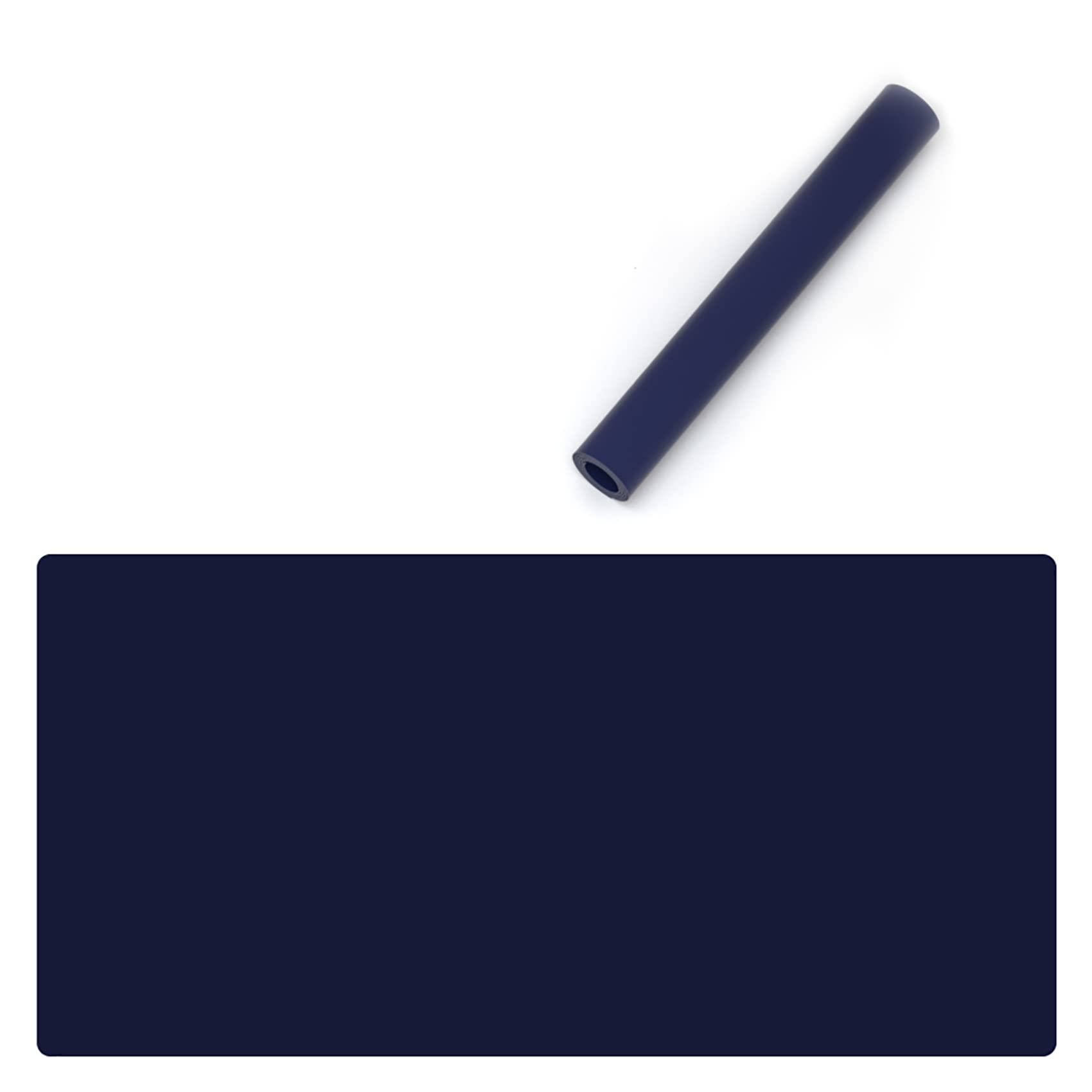 Grande tappetino per mouse da scrivania in pelle PU impermeabile blu scuro con superficie facile da pulire, tappetino multifunzionale esteso per laptop e mouse, 90 x 40 cm