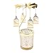 Surakey Gold Rotary Candle Holder, Metal Spinning Flying Angels Tea Lights Candle Holder, Romantic Designed Candlestick Ornament for Wedding Party Dinner Festival Home Decor, Type 15