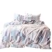 Wake In Cloud - Geometric Comforter Set, 100% Cotton Fabric with Soft Microfiber Fill Bedding, Abstract Triangle Modern Pattern Printed (3pcs, Queen Size)