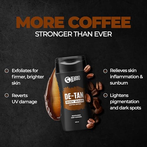 Image of Beardo Detan Combo For Men (Set of 2) | Detan Body Wash & Detan Face Wash with Powerful Coffee Extract for Tan Removal | Hydrates & Exfoliates Men's Skin for Oil Control