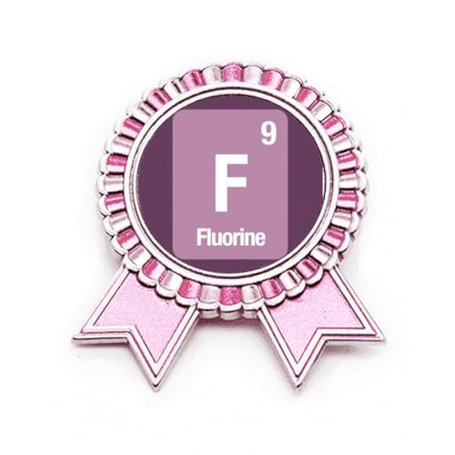 Broche F fluorine rose médaille idéale pour vos événements