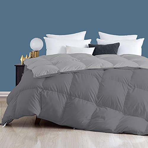 Image of Day Care - 400 GSM Hotel Quality-Down Alternative Reversible Comforter (92 inch x 106 inch Inches /233cm x 269cm) - Comforter King Size|Silver /Dark Grey| TC - 450