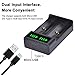 PowerTrust LED Universal Battery Charger for 21700 26650 22650 18650 18490 18350 17670 17500 16340 14500 10440 Rechargeable Batteries