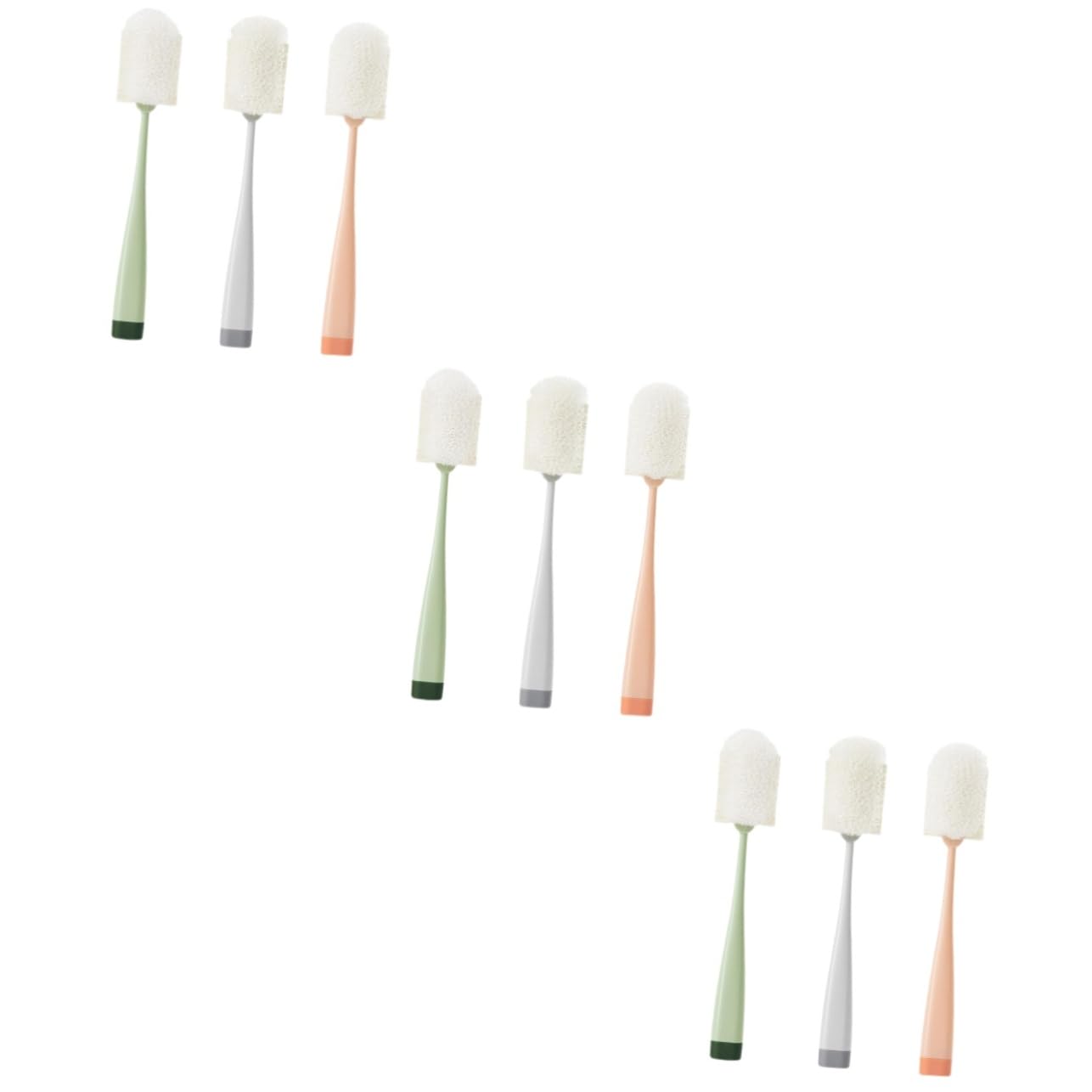 3 Set Pennello A Tazza Spazzola Per La Pulizia Della Tazza Multifunzionale Lungo Spazzole Per La Pulizia Delle Bottiglie Pennello Per Bottiglia Plastica 3 Pezzi*3