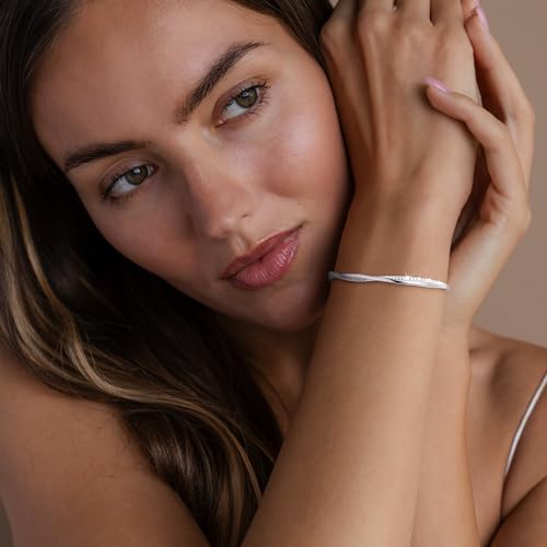 Gold Cuff Bracelets for Women Trendy, 14k Gold Plated/Silver Bangle Bracelets for Women Dainty Gold Bangles Cubic Zirconia Adjustable Wave Bracelet Fashion Jewelry Gift for Women Teen Girl4