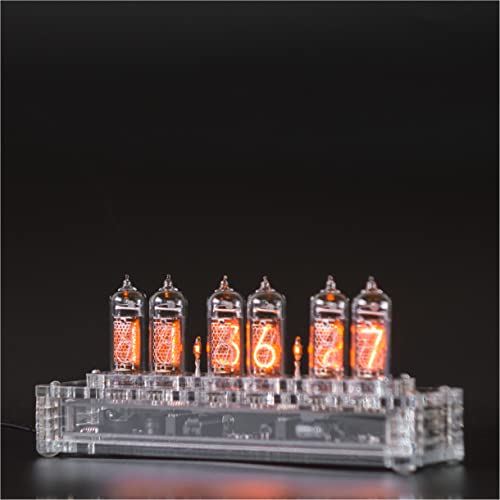 Nixie Tube Clock 6X In-14 Replaceable Nixie Tubes: Elegant Acrilyc Design #TOP3