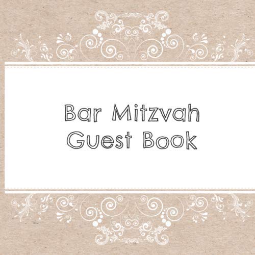 Bar Mitzvah Guest Book: 8.5x8.5 in - 100 pages | Mazal Tov!: Publishing ...
