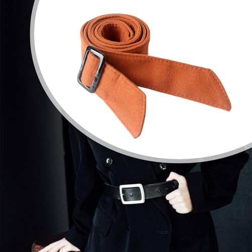 Women Wool Overcoat Waist Belt Comfortable Trench Coat Belt for Street Shopping4