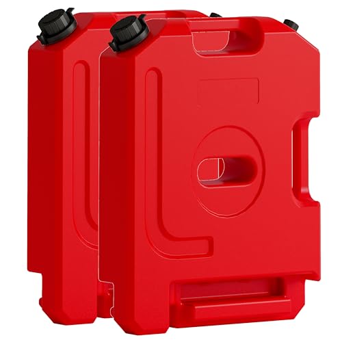 2 Pack 2.2 Gallon/10 Liter Portable Stackable Storage Container，for Cars, Motorcycles, Trucks, ATVs, Boats & RVs,Cannot hold drinking water.