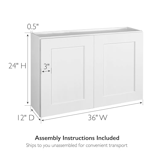Image of Design House Brookings Kitchen Wall Cabinet, 36 inch, White