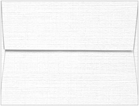 Solar White Envelopes - A2 Classic Linen 4 3/8 x 5 3/4 Straight Flap 80T, 1000 Pack