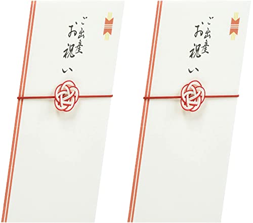 伊予結納センター 日本製 金封 慶事用 水引ゴム金封 シルク奉書 結梅 お祝い S064-01