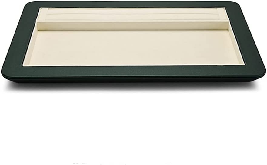 Organisateur stand bijoux en cuir vert pour sublimer votre coiffeuse