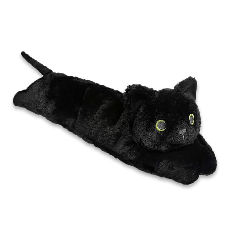 KUUDESOXX cat Stuffed Animals for Girls，cat Plush ，Cute Toys，Body Pillow，Long Pillow for Bed，Stuffed Animals for Teens，cat. (Dark Black, 36in/90cm)