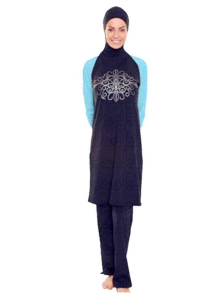 KXCFCYS Stylish Modest Muslim Islamic Swimsuit for Women Hijab & Full Coverage Swimwear Perfect for Swimming, Beach & Daily Wear (Int’l – L, NO-1)