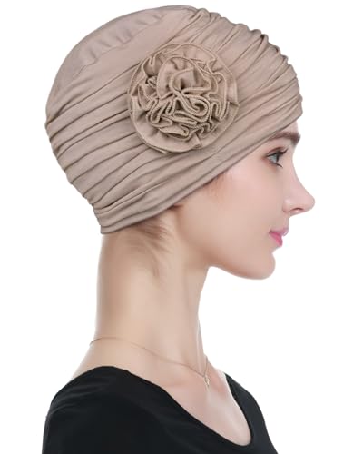 Alnorm Flower Design Chemo Hair Loss Caps Cancer Headwear for Women miniatura 3