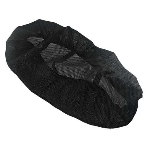Funda de asiento para motocicleta negra con malla transpirable 3