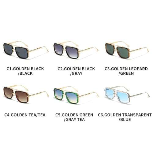 willochra Oversized Retro Square Pilot Sunglasses for Women Vintage Metal Frame Gradient Sun Glasses Trendy Mens Shades3