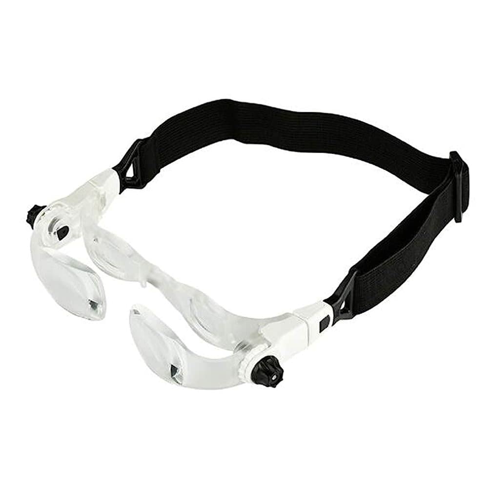Loupe 3,8X lunettes de tête CRODY avec lumière LED intégrée pour lecture de précision
