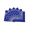 6 Pack 100% Cotton Bandanas 22×22 inches – Multi-Purpose Square Scarfs for Men & Women, Headbands, Face Cover
