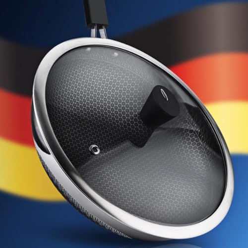 Wok de acero inoxidable 12.6in con tapa y mango miniatura 4