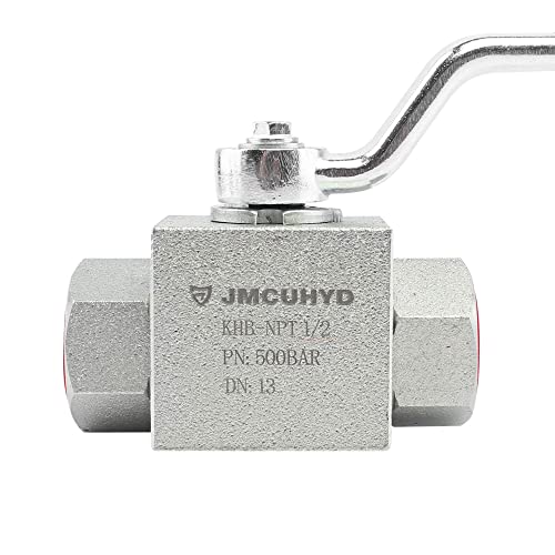JMCUHYD Hydraulic Ball Valve KHB 1/2 " NPT Female Thread 7250 PSI Shut
