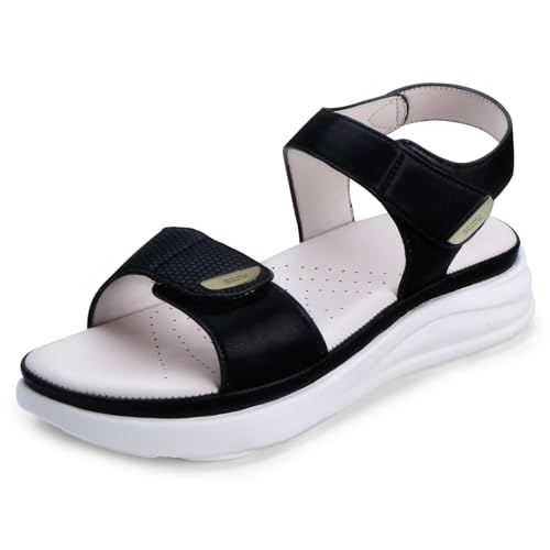 Image of DOCTOR EXTRA SOFT Women's Ultra Lightweight Sandals with Memory Foam Cushion|Stylish & Comfortable|Casual & Non-Slip|Diabetic & Orthopedic Flip Flops with Adjustable Strap Ladies & Girls New-D-610