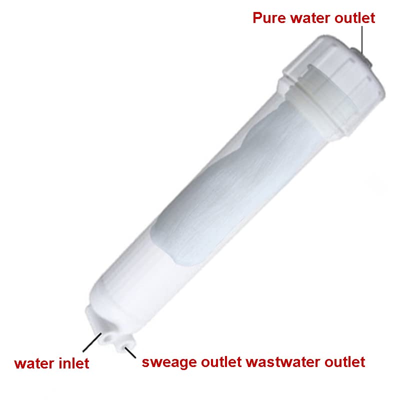 Sistema di filtraggio dell'acqua, Parti del filtro dell'acqua Alloggiamento della membrana Filtro sedimenti a membrana in fibra da 10 pollici for 1812/2012 con tutti i raccordi Accessori for chiavi