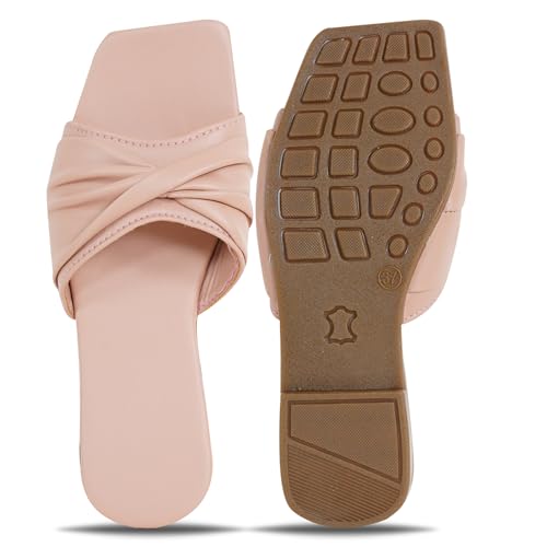 Image of Women's Casual Flip Flops | Daily Wear Comfortable Slippers | Kolhapuri Style Flat Sandals for Girls & Women